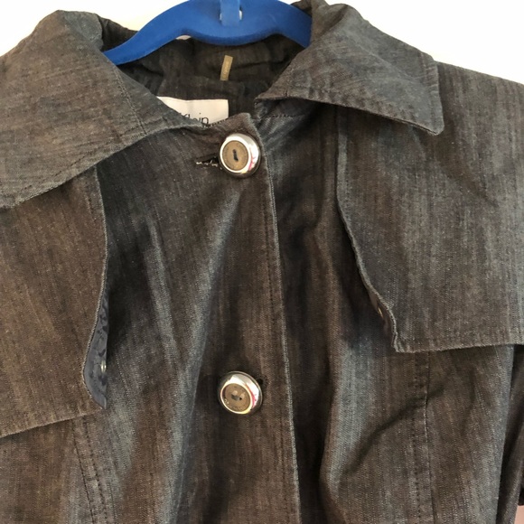 Calvin Klein Denim Trench Coat. Size M. - Picture 6 of 10